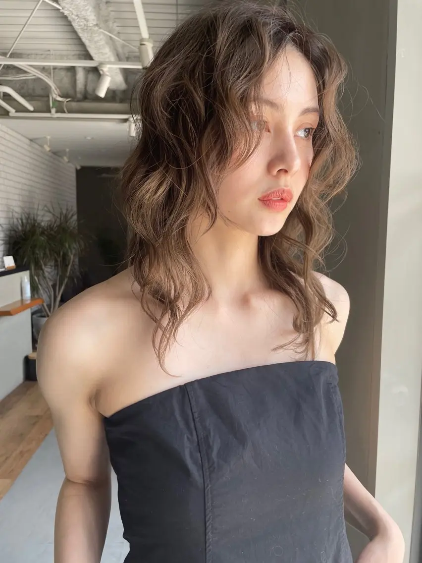 ミディアム パーマ yuga/ パーマのヘアスタイル