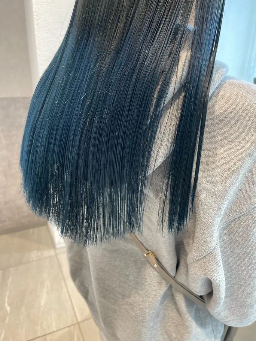 ロング カラー ブリーチ 広島:ミルキーカラー tsumaのヘアスタイル