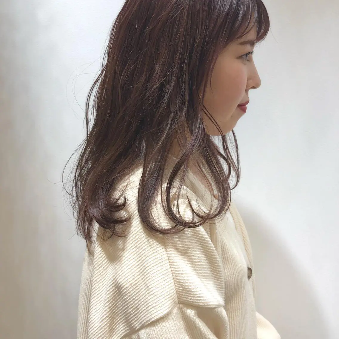 ロング カラー ピンクカラー 江原 彩華のヘアスタイル