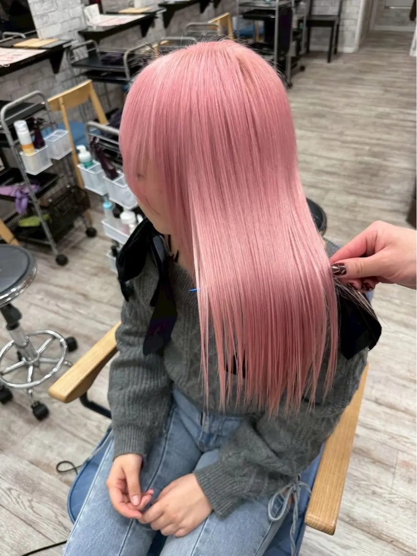 カラー ピンク/ミルクティ/ アレンジ/みはね🎀のヘアスタイル