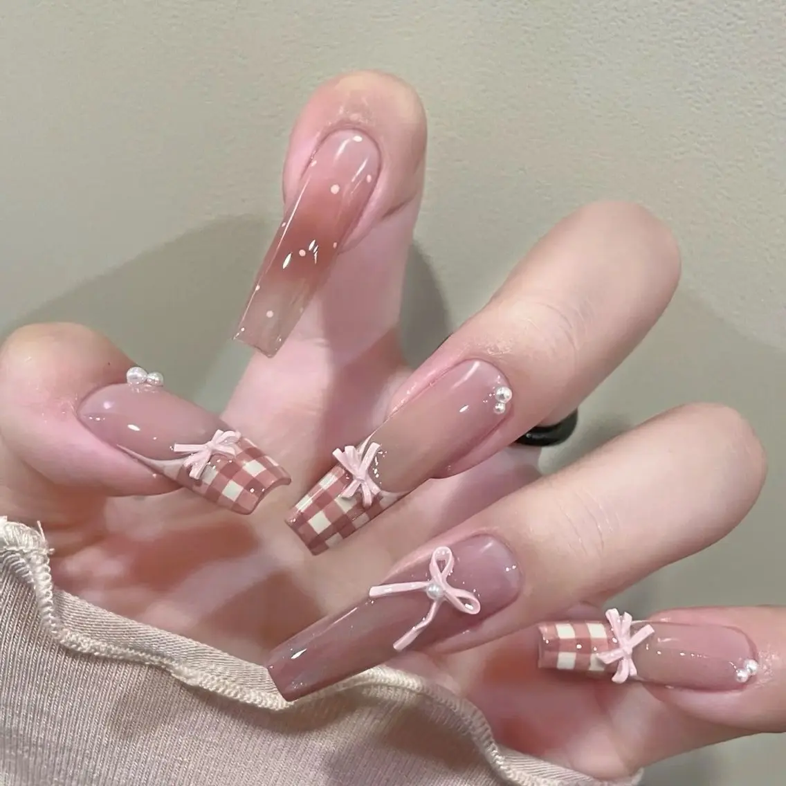 ネイル ブラウン フレンチネイル ジェルネイル ガーリー 韓国ネイル ハンドネイル Umee Nailのネイルデザイン