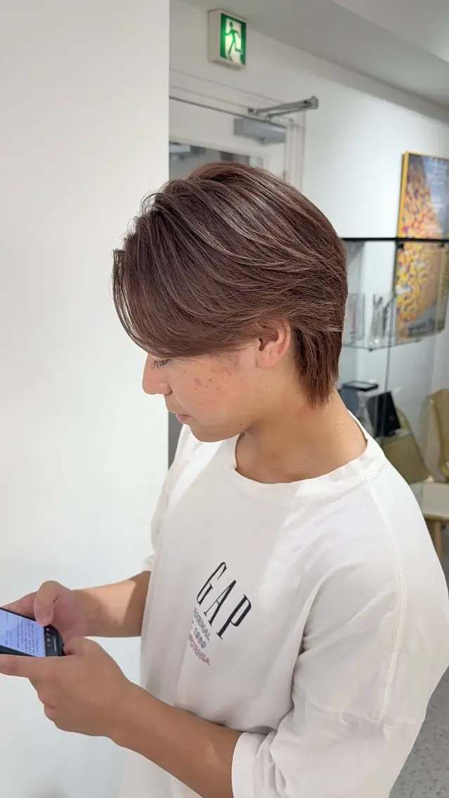 メンズ 💍モテる艶髪 透明感カラー💖のヘアスタイル