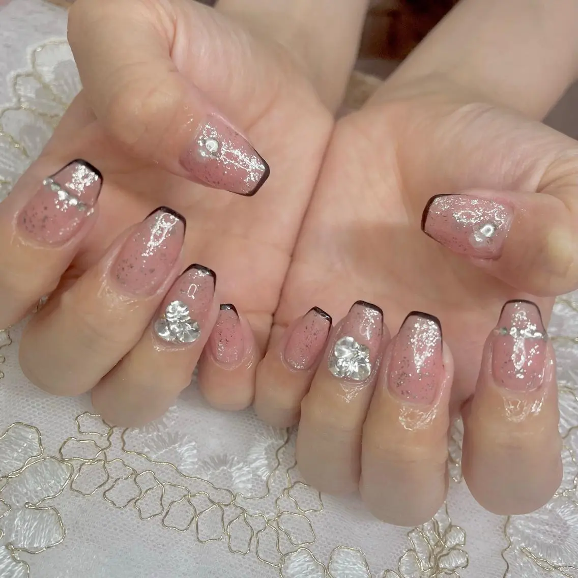 ネイル アートネイル オーロラネイル ジェルネイル 持ち込み ニュアンスネイル J terrace Nailのネイルデザイン