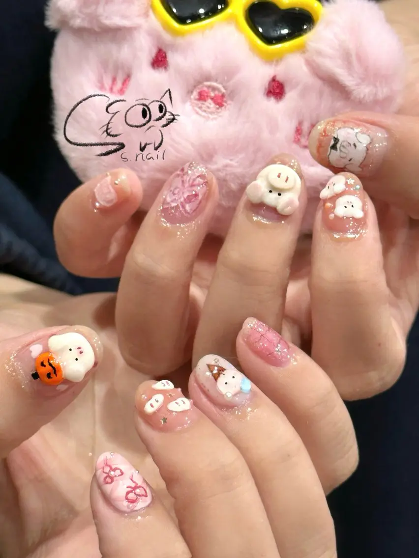 ネイル チークネイル フレンチネイル グラデーション マグネットネイル ワンカラーネイル S.nail _のネイルデザイン