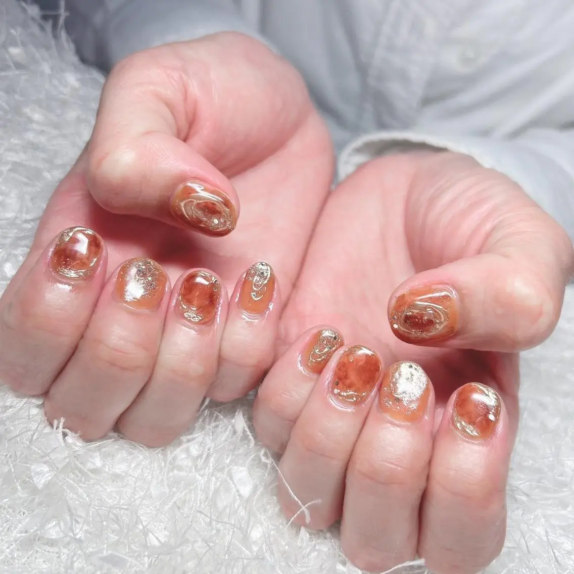 ネイル 長さ出し フレンチネイル ジェルネイル グラデーション 韓国ネイル ハンドネイル Nail&eye Belire 新宿のネイルデザイン