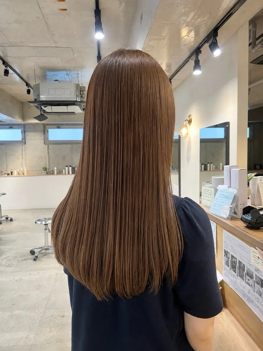セミロング アッシュ カット ヘアカラー トリートメント Fuka⭐️ 大宮のヘアスタイル