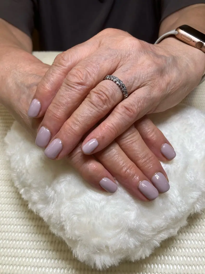ネイル ワンカラーネイル パープル ハンドネイル Horizon ☆ Nailsのネイルデザイン