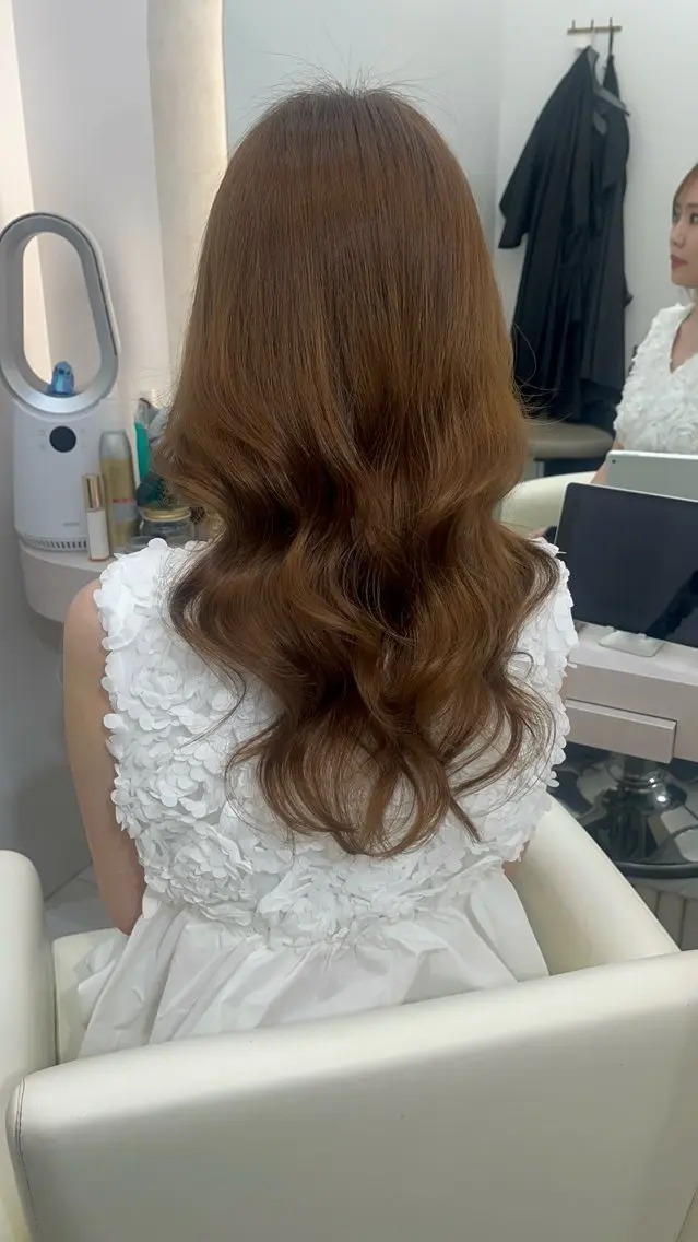セミロング パーマ ヘアアレンジ カット パーマ トリートメント 愛されカラー🩷 はるなのヘアスタイル