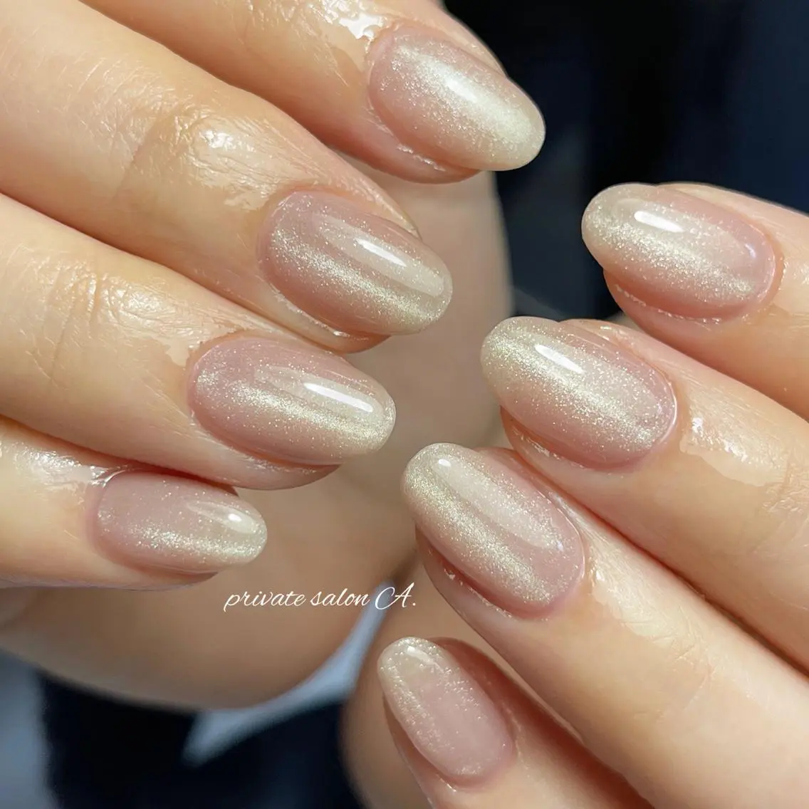 ミディアム ネイル マグネットネイル richeri beautyのネイルデザイン