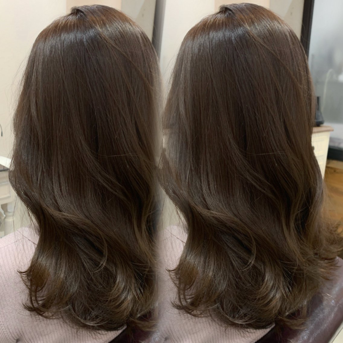セミロング カラー ヘアアレンジ ヘアカラー トリートメント kei💛ベージュ/ くびれヘア/レイヤーのヘアスタイル