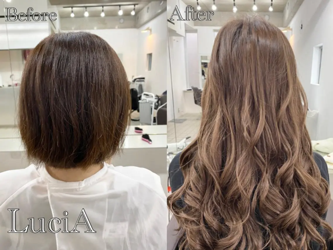 ロング カラー ヘアアレンジ エクステ トリートメント LuciA/エクステ カラー7:30〜のヘアスタイル
