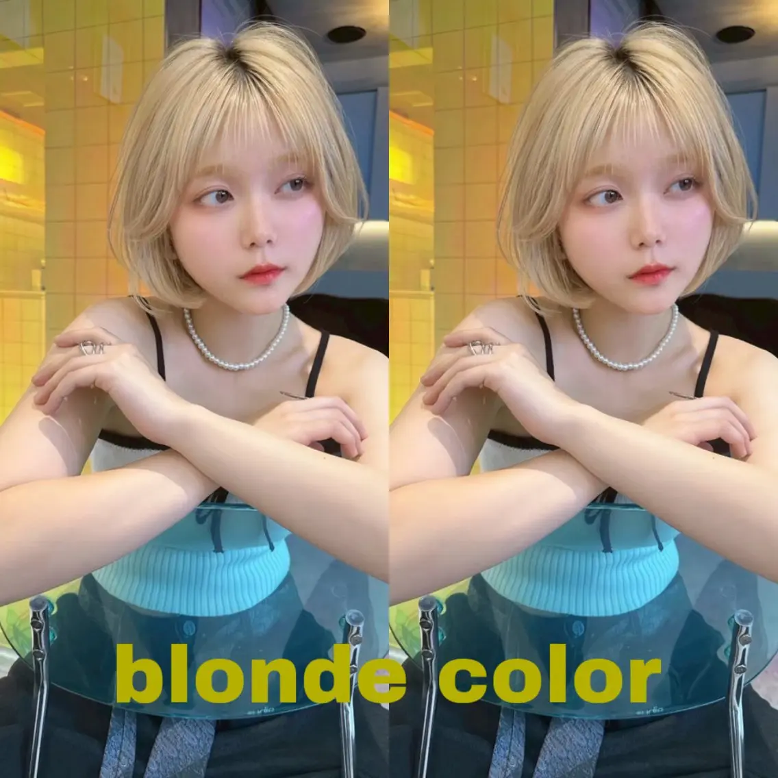 ショート カラー カット ヘアカラー トリートメント ブリーチなしWカラー Honokaのヘアスタイル