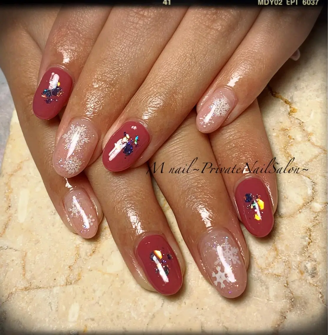 ネイル 冬ネイル M nail 市原市ちはら台のネイルデザイン