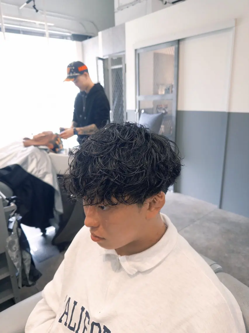 パーマ メンズ 川端 さくのヘアスタイル