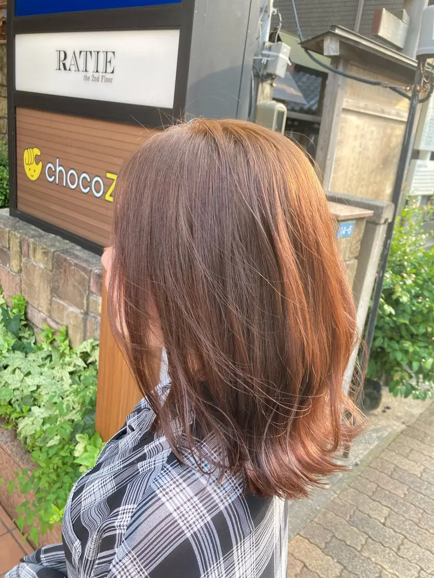 カラー ベージュカラー 加茂野 緑のヘアスタイル