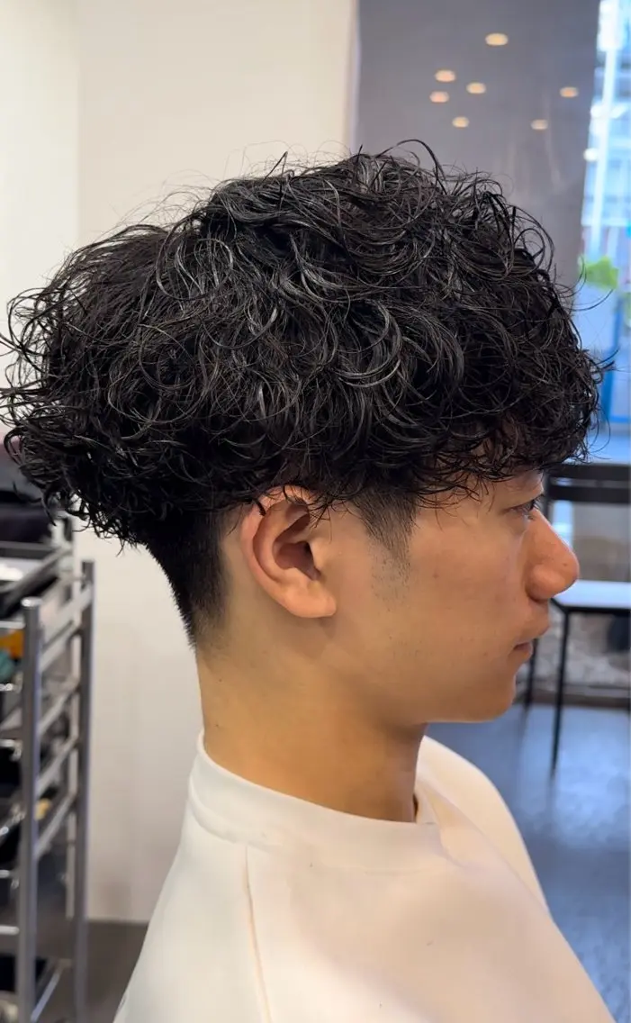 パーマ メンズ マッシュ メンズパーマ 波巻きパーマ カット パーマ 年間2000名担当◎ パーマ職人/仲原佑樹のヘアスタイル