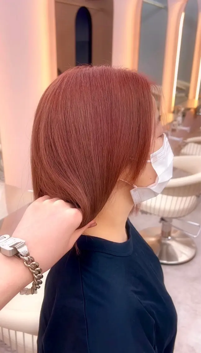 ミディアム カラー ブリーチ 宮嶋 蓮のヘアスタイル
