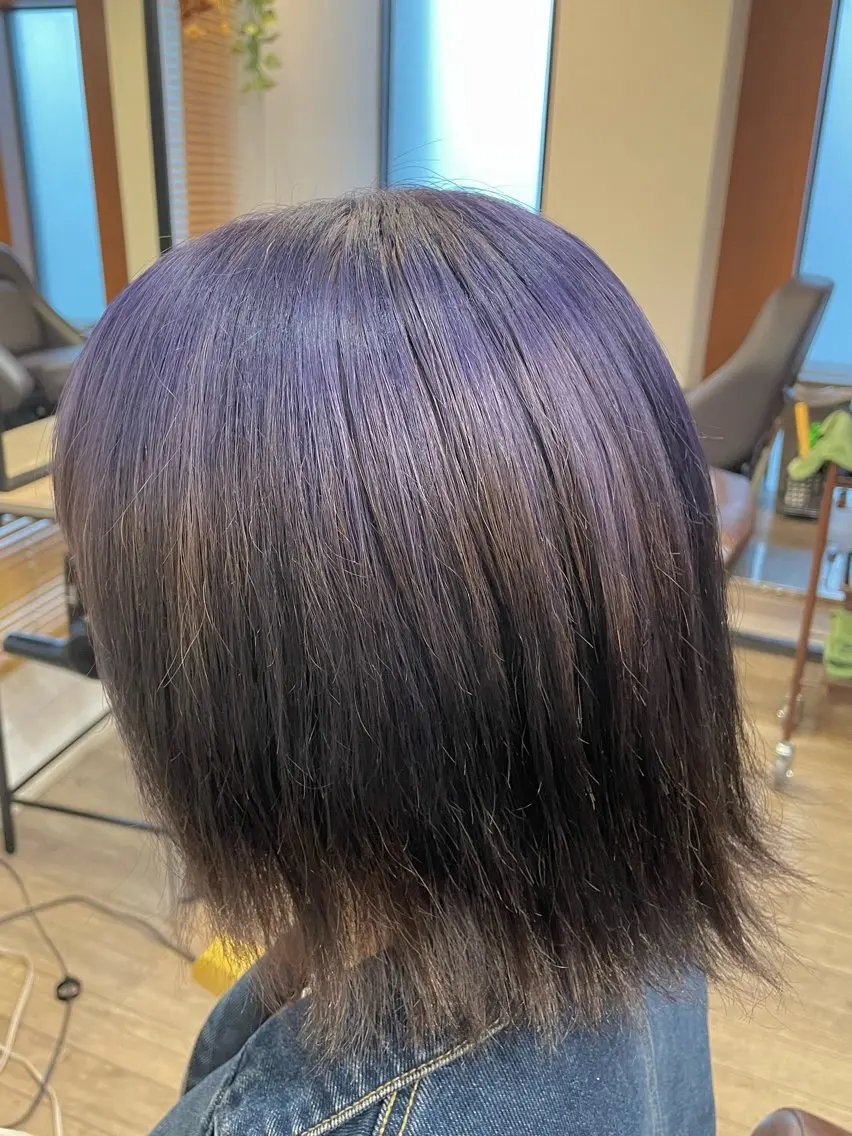 ミディアム パープルカラー 🦋春山 さとみ🦋のヘアスタイル