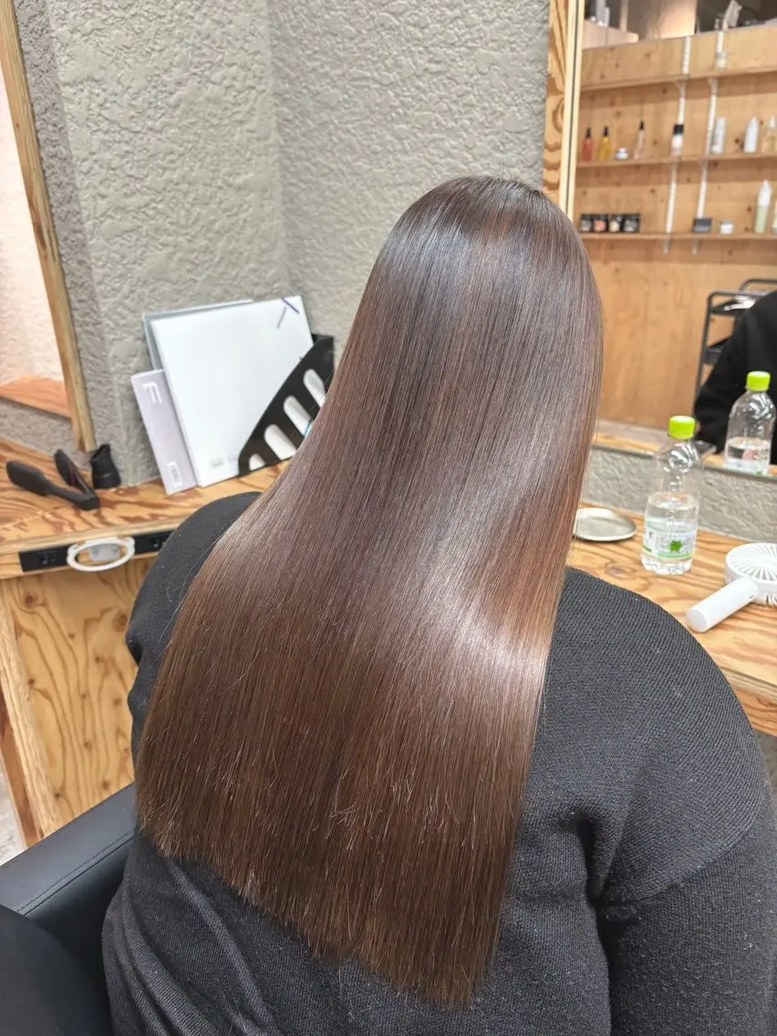 ロング カラー パーマ カット ヘアカラー 縮毛矯正 🫧艶髪/透明感🫧 EIGHT/丸山のヘアスタイル