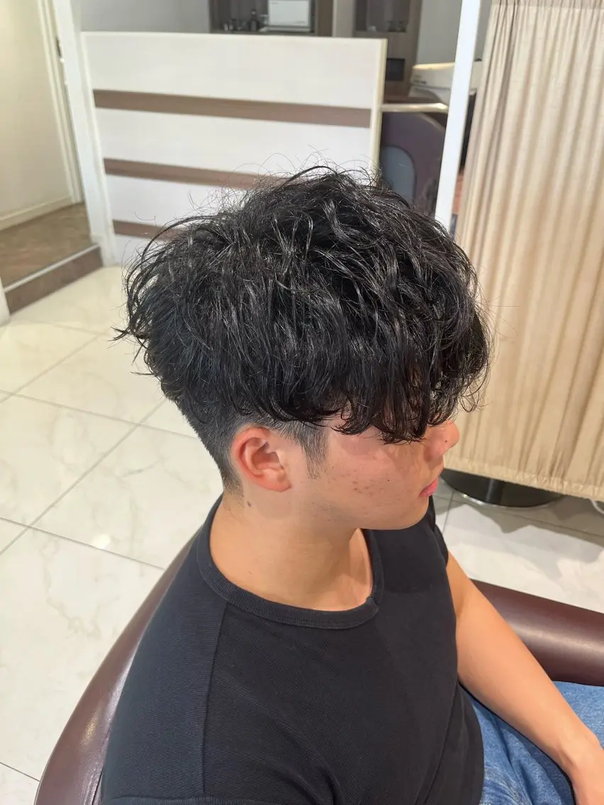 パーマ メンズ カット パーマ 佐々木 拓海のヘアスタイル