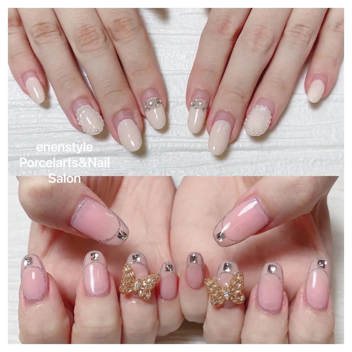 ミディアム ネイル ハンドネイル 🐾enen style 🐾のネイルデザイン