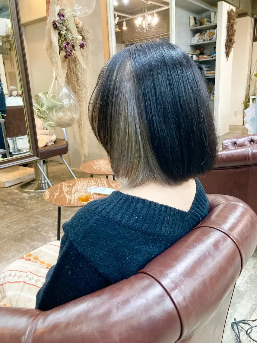 ショート カラー シルバー ヘアカラー 新田龍之輔 →メンズ/派手髪のヘアスタイル