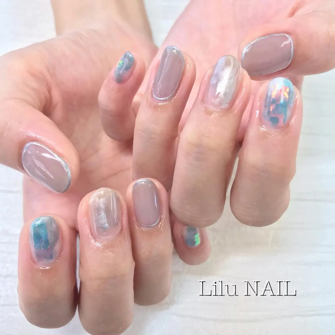 ネイル ニュアンスネイル モチの良さ◉ フィルインネイル♡のネイルデザイン