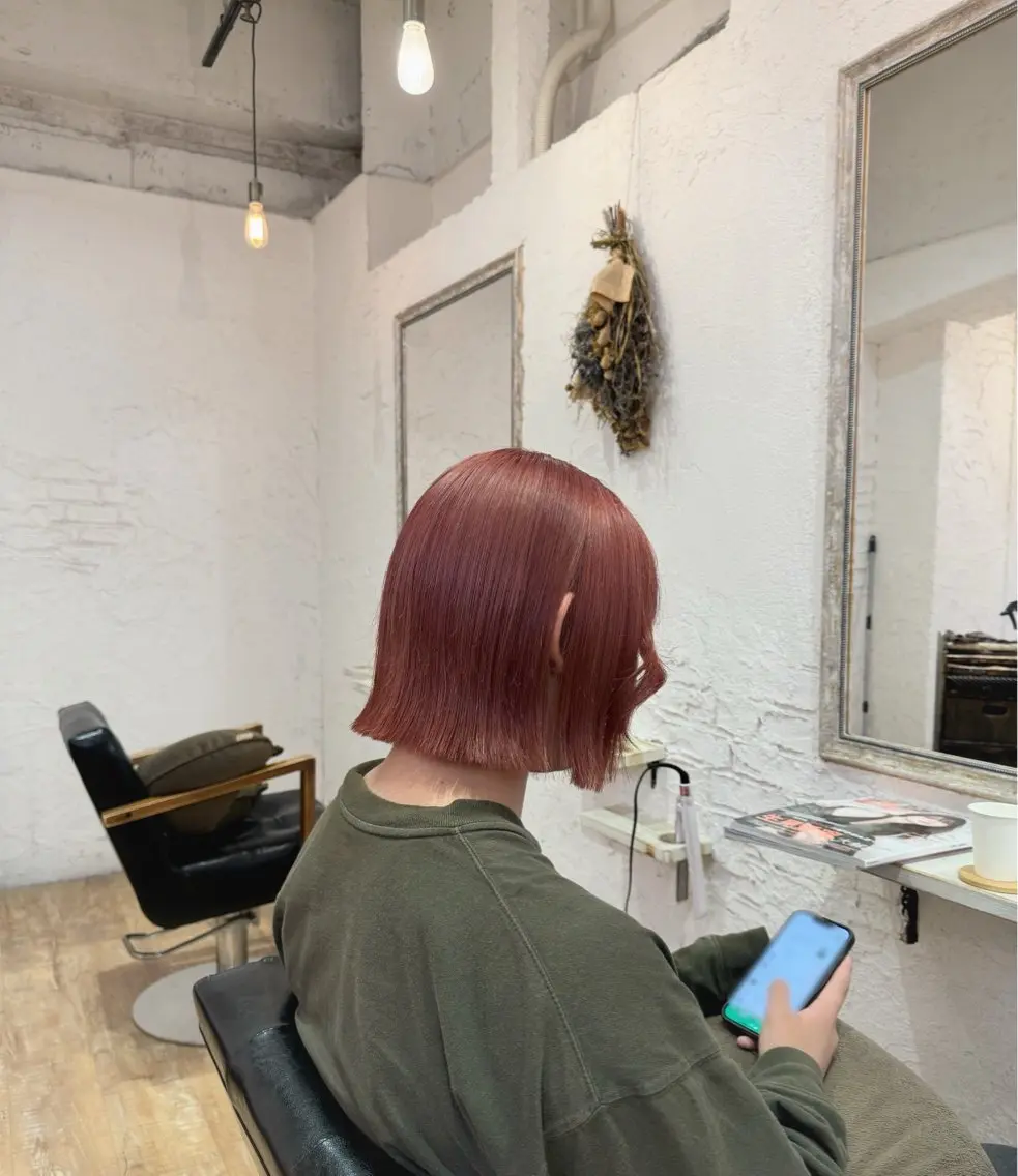 カラー ベージュカラー ブリーチ ピンクカラー 遠藤 彩美/暖色系カラーのヘアスタイル