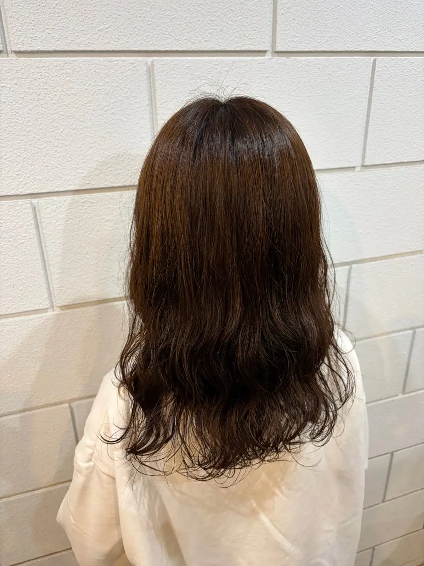 セミロング カラー ブラウンカラー ナチュラルブラウン ヘアカラー 土屋 梓咲のヘアスタイル
