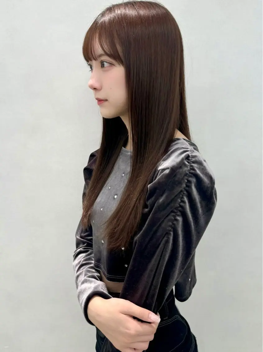 ロング カラー パーマ ヘアアレンジ 伸ばしかけ 縮毛矯正 ストレートパーマ 縮毛矯正 ✨レイヤー/ 透明感カラー✨冨永剛のヘアスタイル
