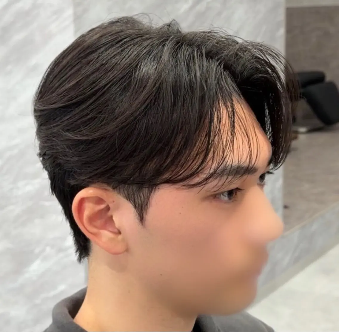 メンズ カット 縮毛矯正 ulus kobe 藤枝大地のヘアスタイル