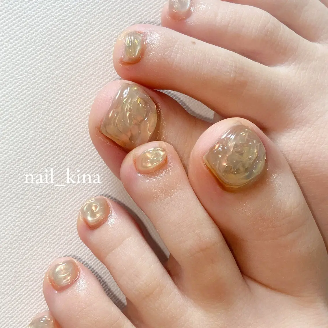 ネイル オーロラネイル フットネイル マグネットネイル nail_ kinaのネイルデザイン