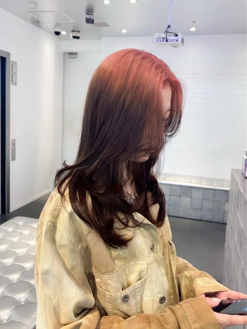 セミロング カラー ヘアアレンジ ヘアカラー トリートメント 💟ケア×ハイトーン 💟/ミオのヘアスタイル