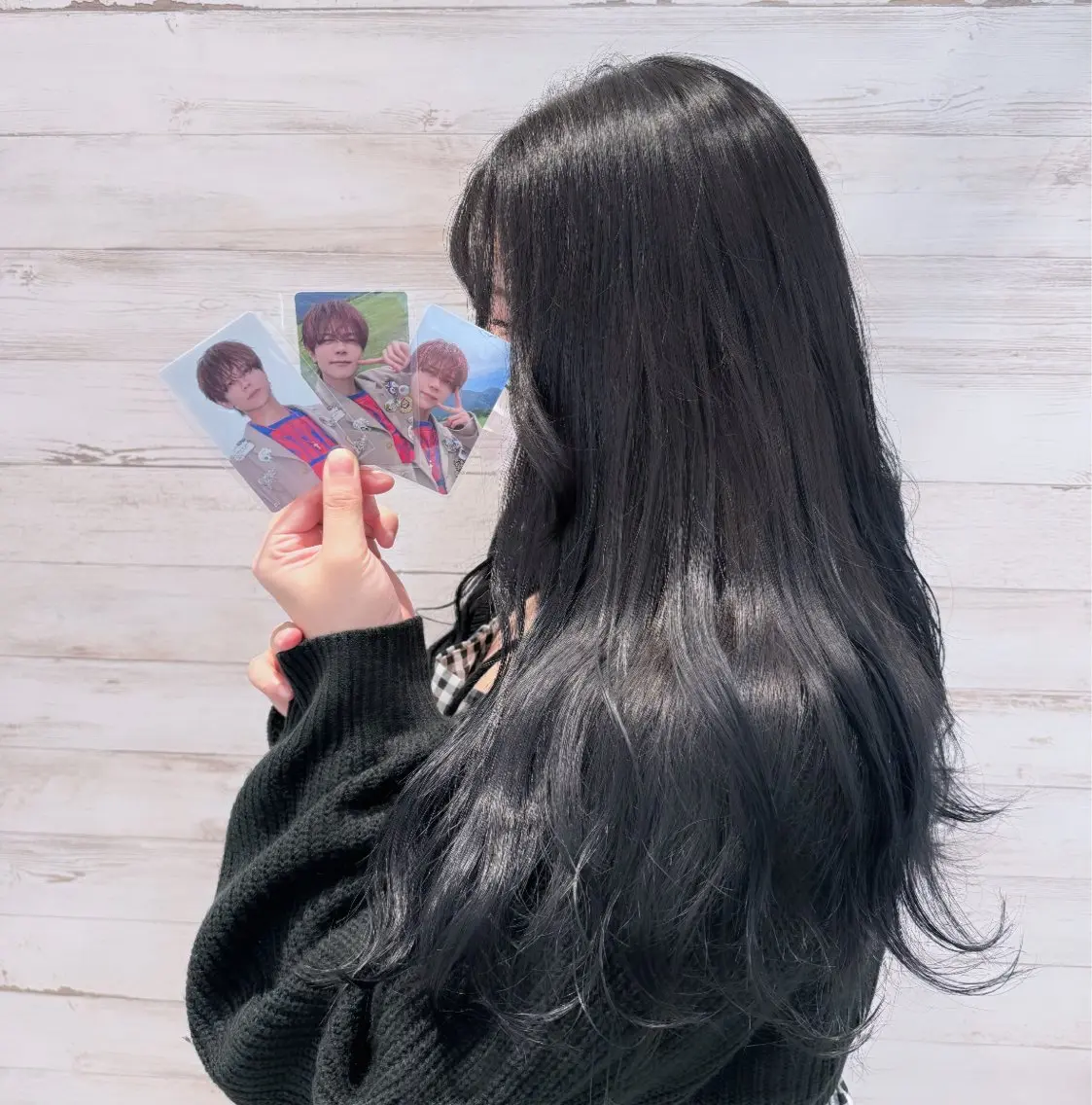 ロング カラー 黒髪 ブルーカラー ブルーブラック アイブロウ🎀 ヘアメ🎀みくの眉毛・アイブロウイメージ