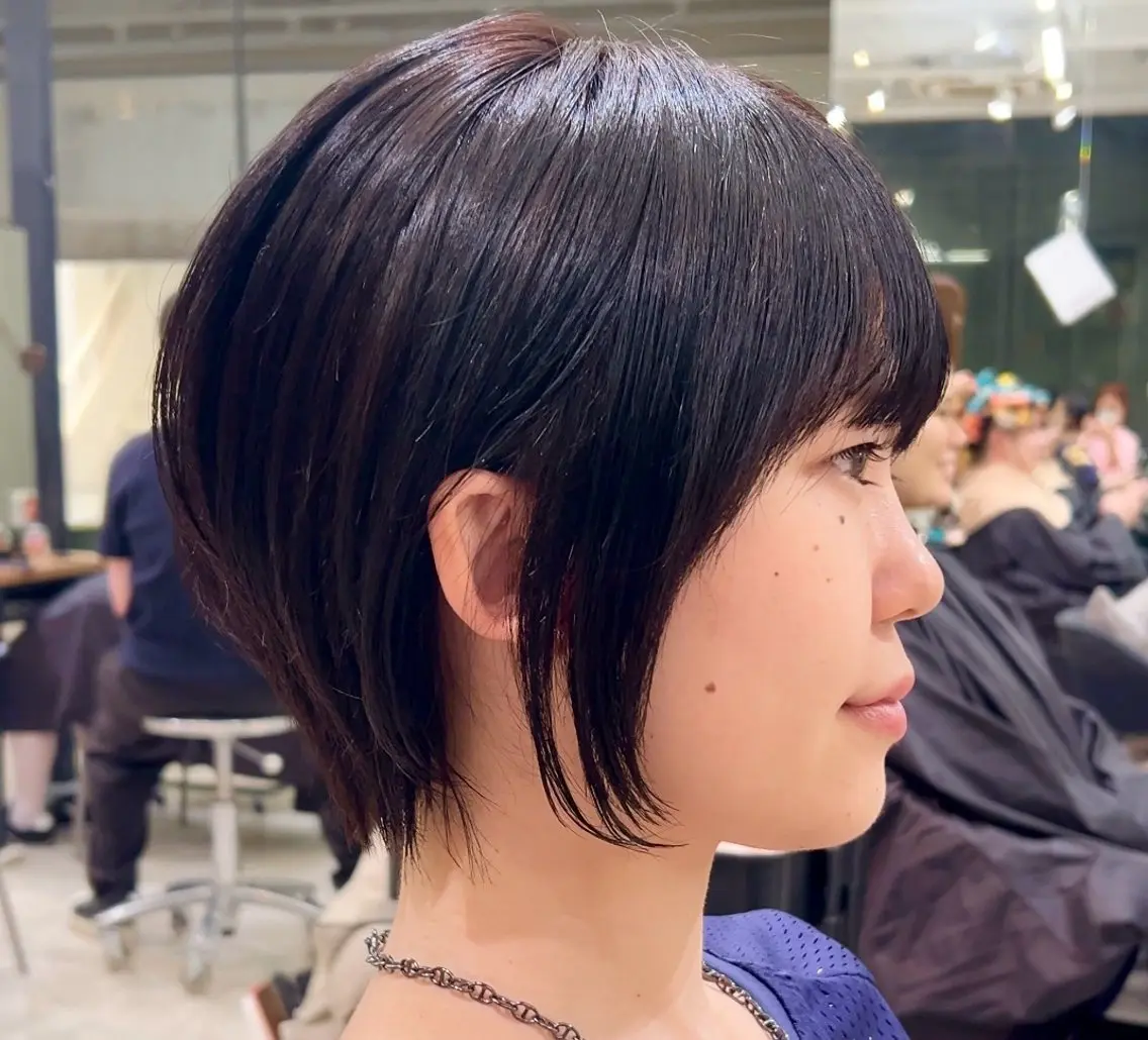 ミディアム まとまるボブ/縮毛矯 生🌿あおい✨のヘアスタイル