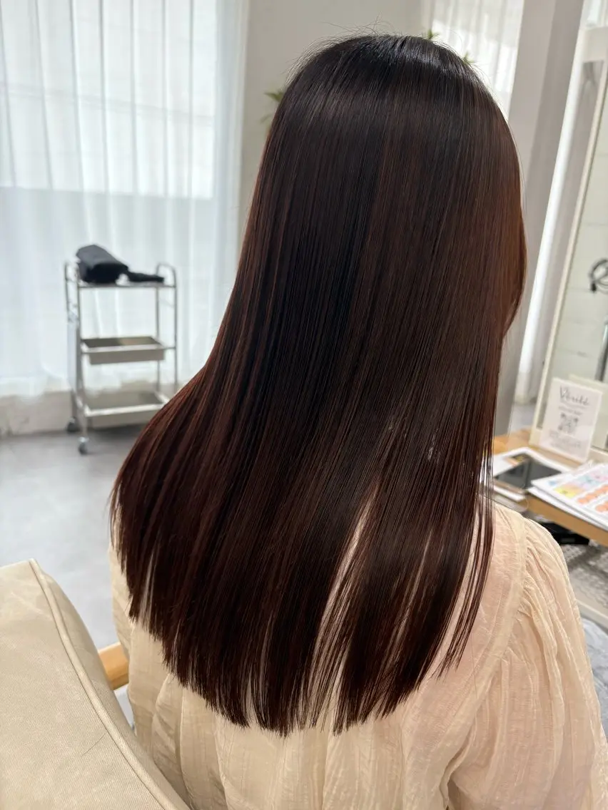 ロング 縮毛矯正 骨格、カラー診断士 ✂️淡中円花のヘアスタイル