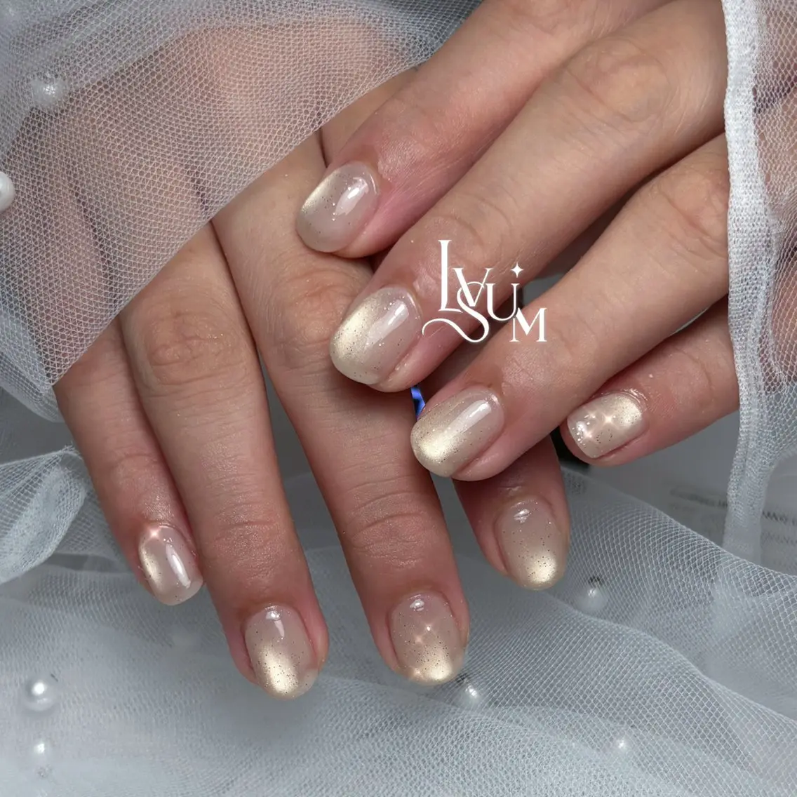 ネイル フラッシュネイル マグネットネイル ショートネイル ハンドネイル lvsum nailのネイルデザイン