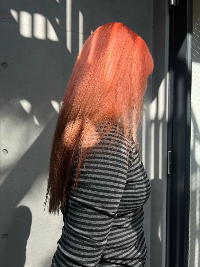 カラー ハイトーンカラー オレンジ ヘアカラー トリートメント ケアブリーチ特化 ハイトーンカラーのヘアスタイル