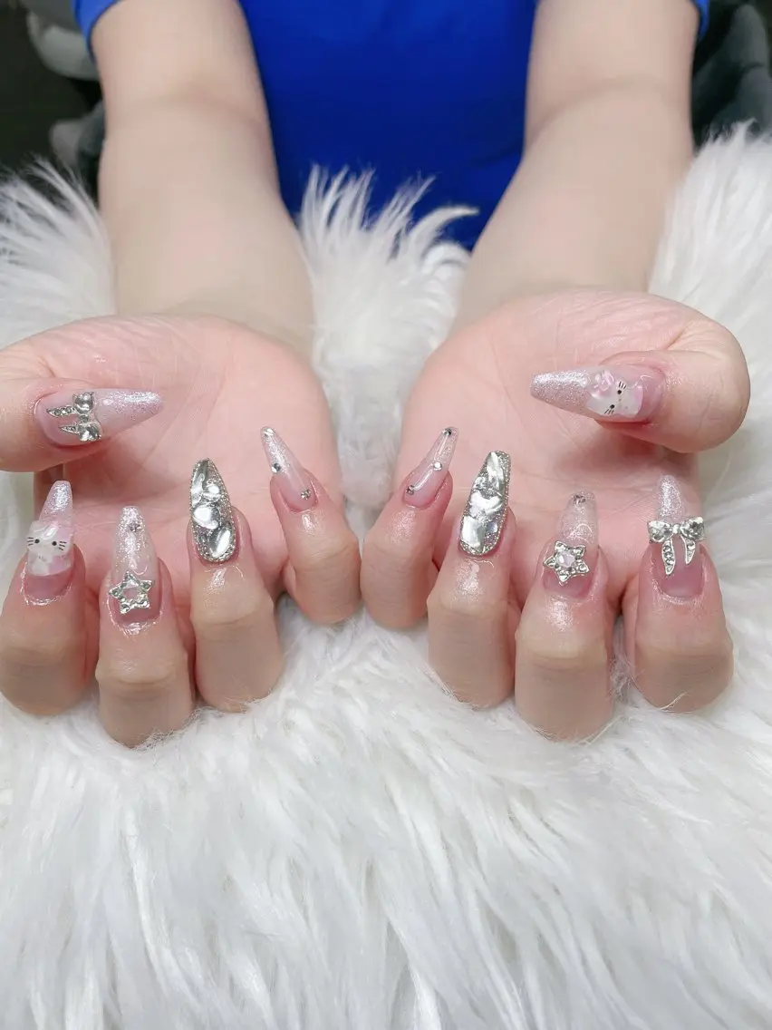 ネイル 長さ出し フレンチネイル グラデーション 韓国ネイル マグネットネイル ハンドネイル VB HEAVEN nailのネイルデザイン