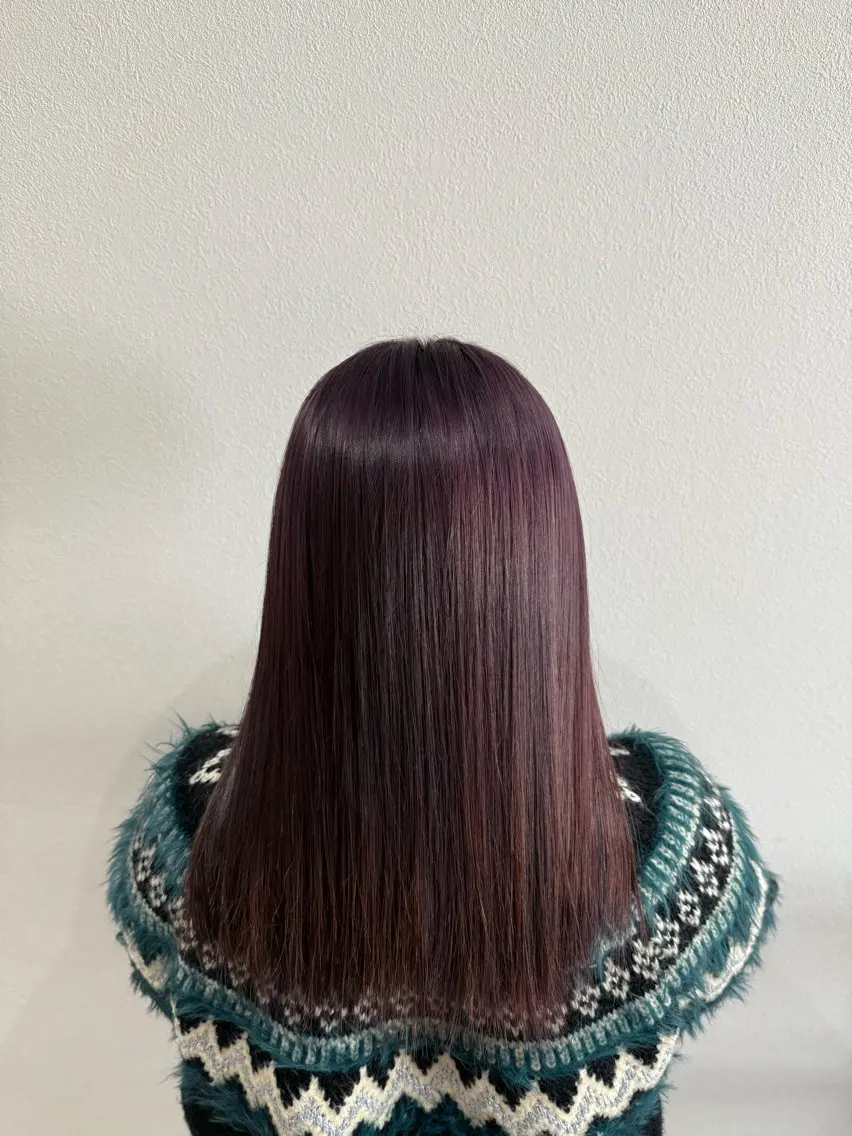 セミロング カラー キラ🌟 艶感color🎀のヘアスタイル