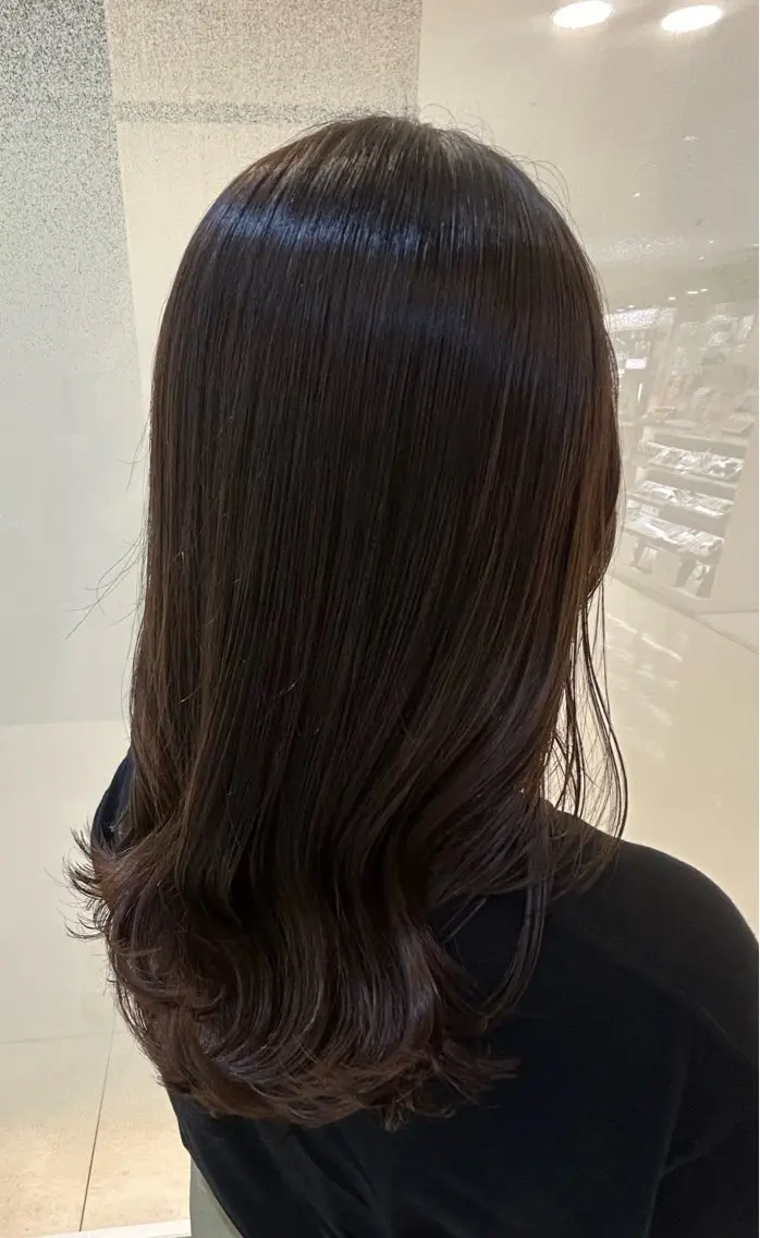 セミロング カラー カット ヘアカラー トリートメント 縮毛矯正/髪質改善/ 艶髪ササキナツミのヘアスタイル