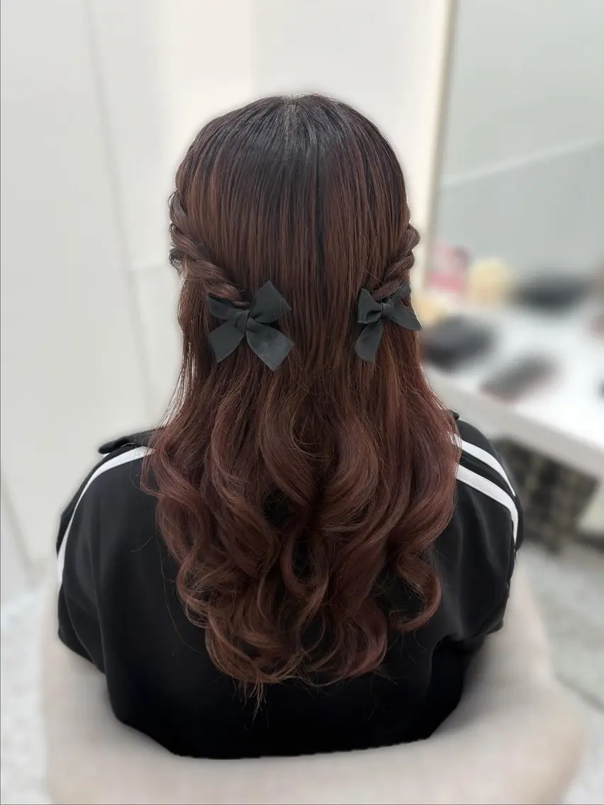 ヘアアレンジ ゆうひ🎀艶カラー/ ヘアメ/チョコカラーのヘアスタイル
