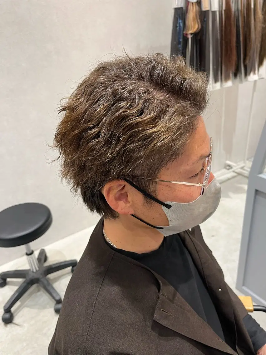 メンズ メンズパーマ カット ヘアカラー トリートメント 福島 果音のヘアスタイル