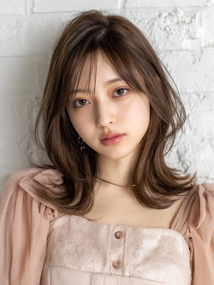 ミディアム レイヤーカット カット ヘアカラー トリートメント Link mili ゆうすけのヘアスタイル