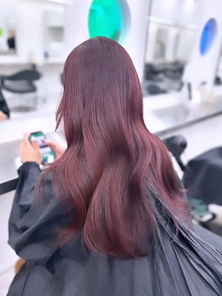 ロング ヘアカラー トリートメント ヘッドスパ ヘアセット 🥀艶髪/似合わせ 暖色/まな🥀のヘアスタイル