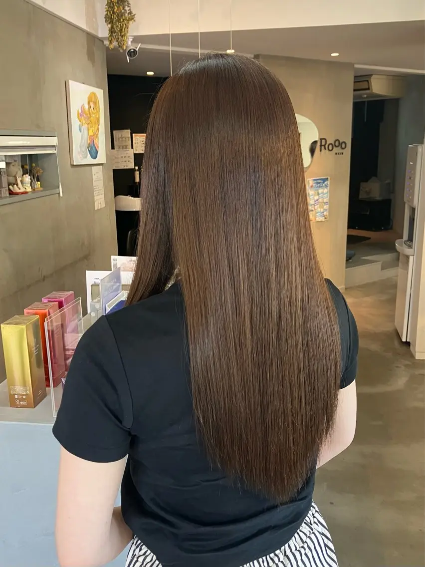 ロング 縮毛矯正 【ツヤ髪特化】 スズキアキエ🫧のヘアスタイル