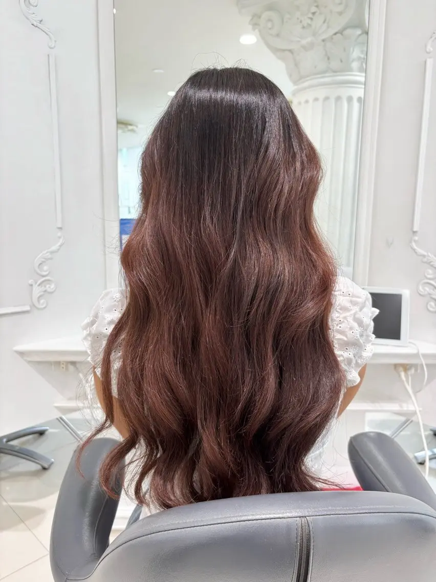ロング カラー 米田 ハニーのヘアスタイル