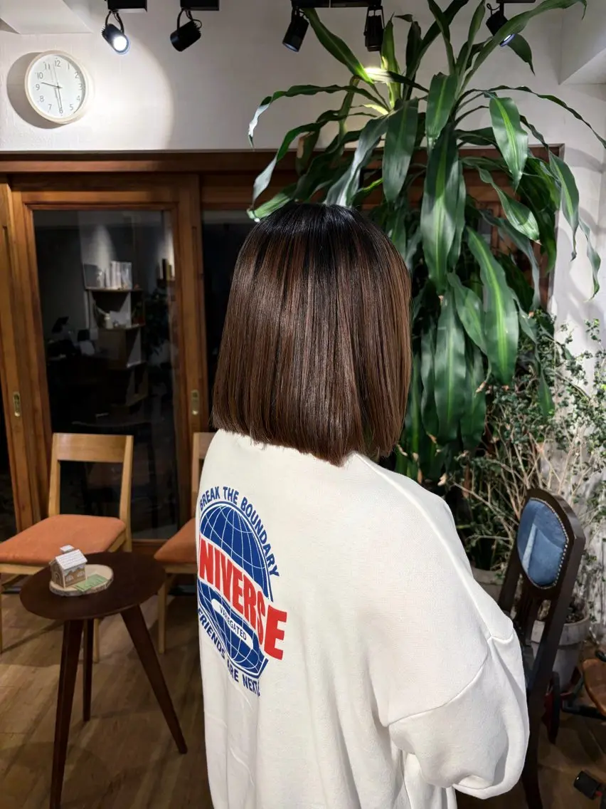 ミディアム ショートカット透明感 カラー/gima🌱のヘアスタイル