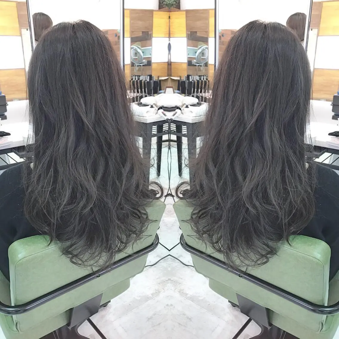 セミロング ロング カラー グレージュ ハイライトカラー ハイライト 青木 茂樹⭐️ 透明感カラーのヘアスタイル