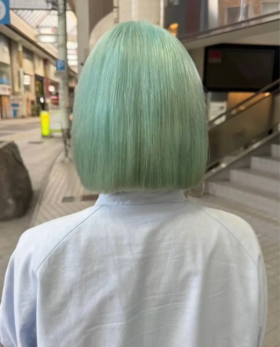 ミディアム ヘアカラー ブリーチ透明感カラー 🍀mizuki🍀のヘアスタイル